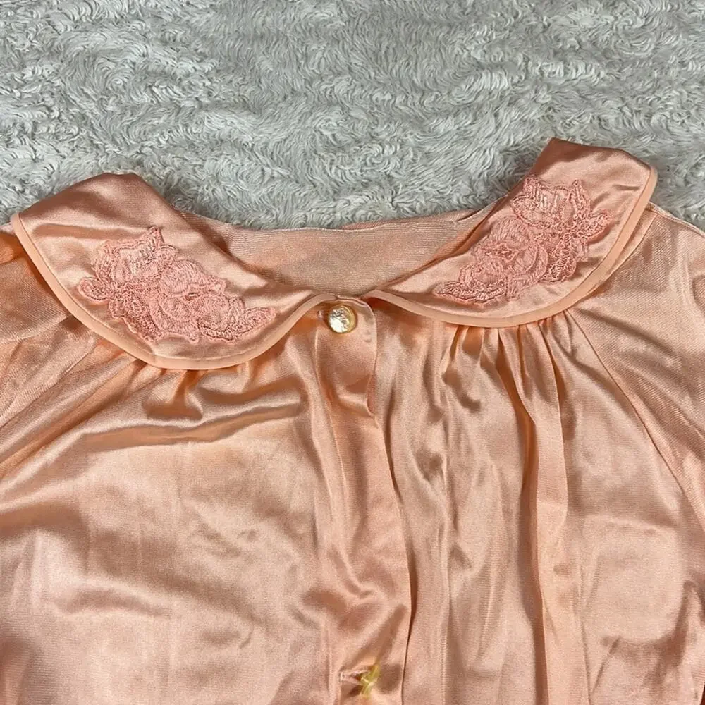 Vintage Lorraine soft‎ satin night dress slip and robe set, size small/med - Picture 10 of 13